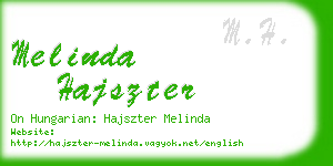 melinda hajszter business card